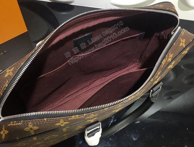 lv新款包包 路易威登Porte-Documents Voyage小號公事包 Damier Graphite格紋帆布 lv時尚商務男士公事包  ydh3899